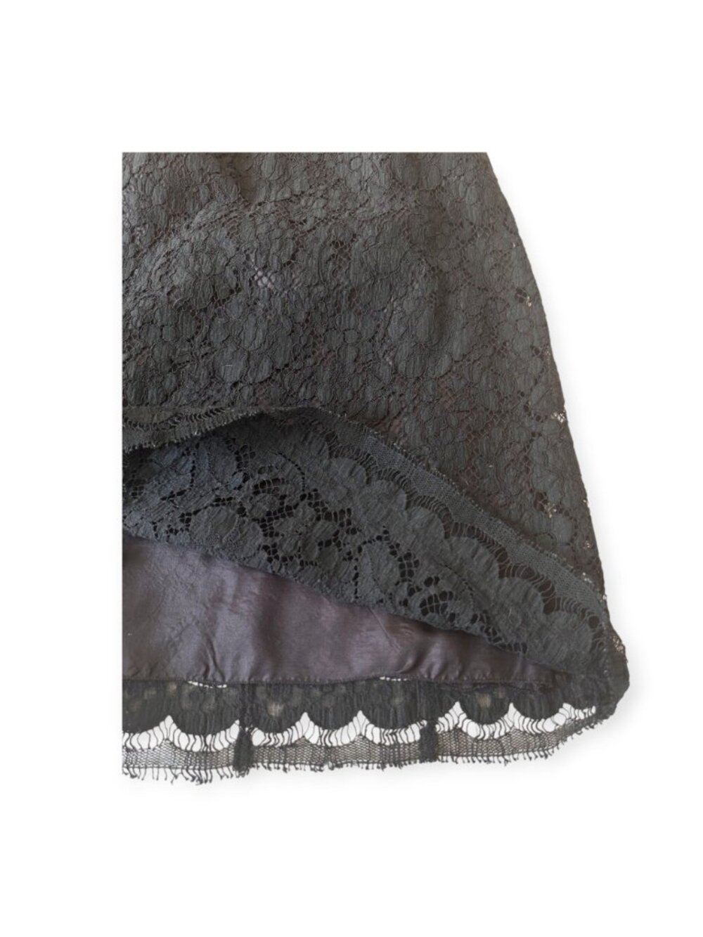 Prada Black Lace Dress Navy Underlayer Italy 44 Never Worn Garment Bag - Picture 11 of 15